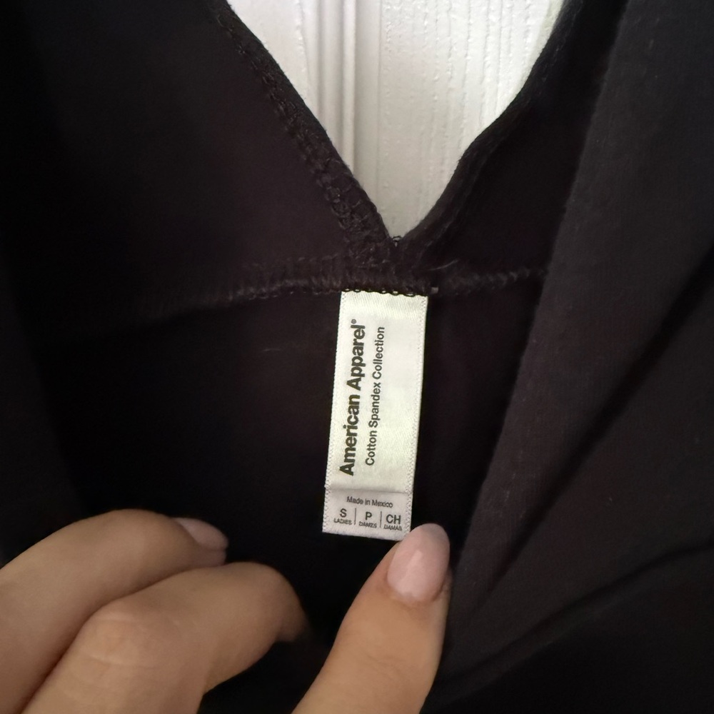 American apparel Black Deep V-Neck Bodysuit - Picture 3 of 3